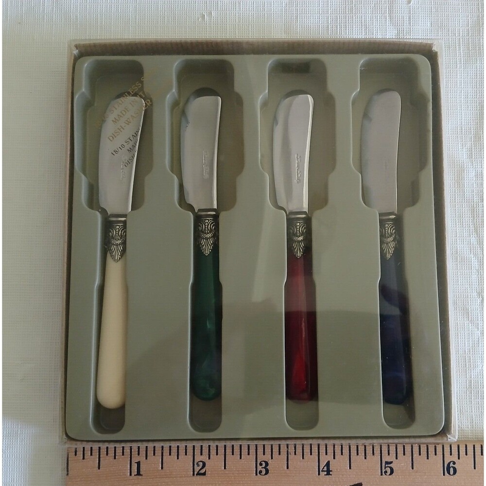 Napoleon 4-Piece Knife 18/10 Serving Knives Set Stainless Steel Made in Italy